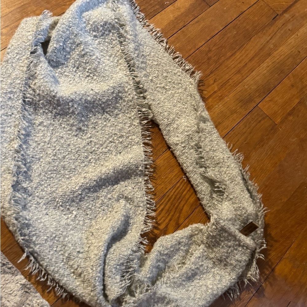 Cozy Fringed Gray Scarf